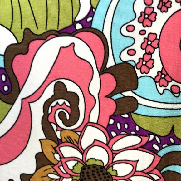 Nicole Miller Retro Glam Psychedelic Multi Color Sleeveless Blouse M - Picture 8 of 9